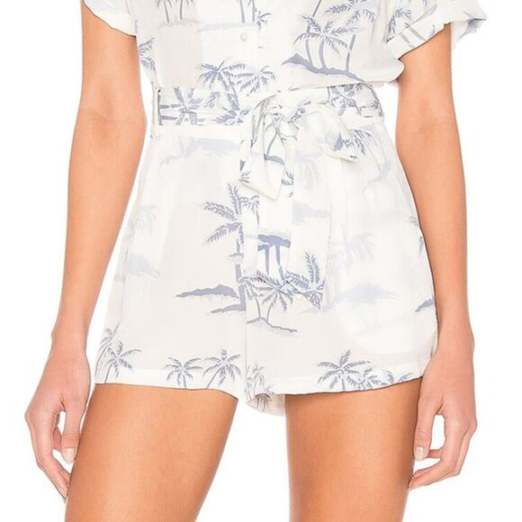 Rails Gigi Silk Short Blue Palms Size S - Picture 1 of 10